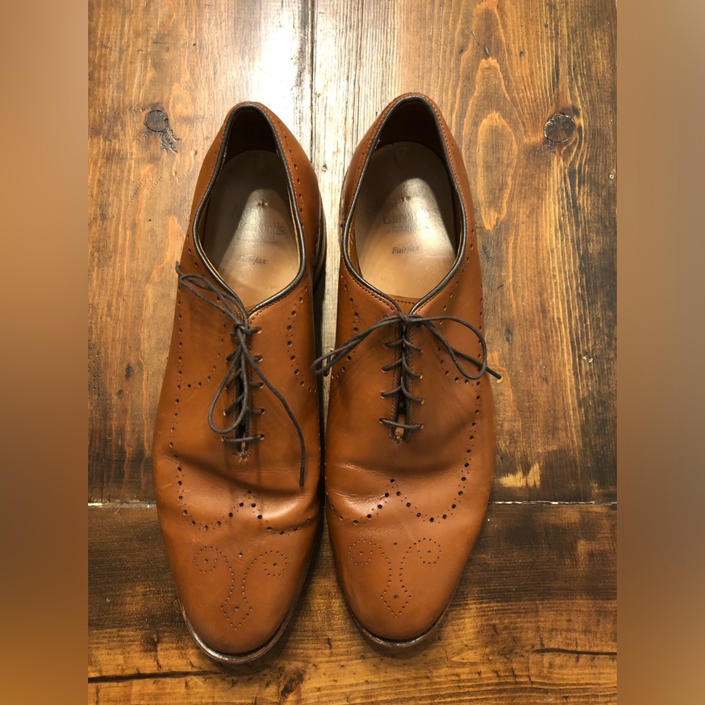 Allen Edmonds Fairfax Men’s 11D Brogue Oxfords Brown Leather Lace Up Dress Shoes